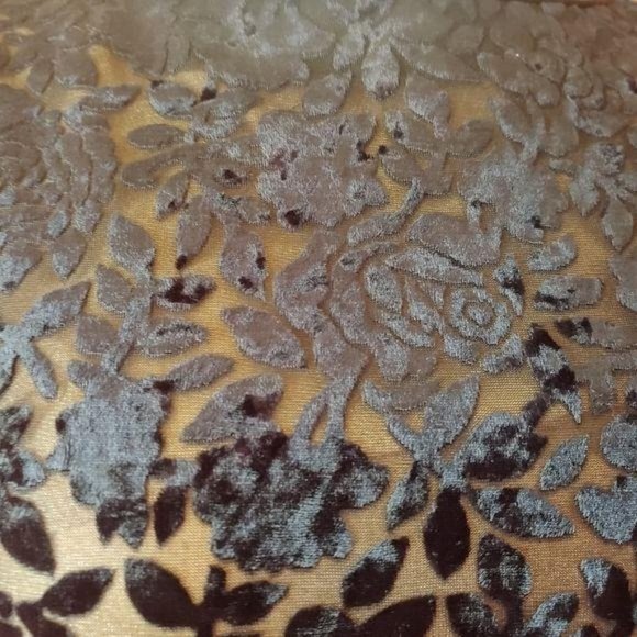 Navy Blue Textured Lace Floor Length Dress Size 6 - Picture 10 of 12